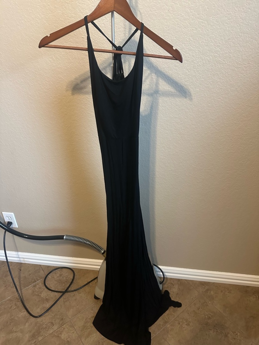 Black Maxi Dress Open Back